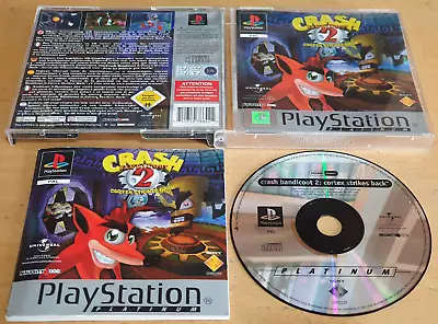 Crash Bandicoot 2 Cortex Strikes Back For Sony Playstation 1 PS1 Complete • £12.99