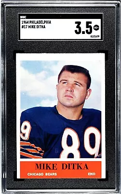 1964 Philadelphia MIKE DITKA Chicago Bears #17 SGC 3.5 VG+ Condition • $34.99