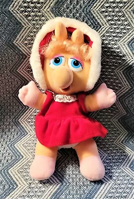 Vintage Baby Miss Piggy Christmas Plush 10” Jim Henson Muppets Babies 1987 • $17.92