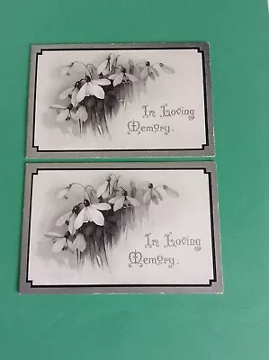 In Memoriam Cards X2 Same Person. • £3.25