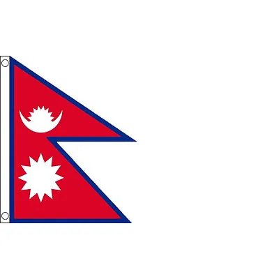 £5.99 • Buy Nepal Flag 3 X 2 FT - 100% Polyester With Eyelets - Nepalese National Country