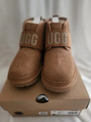 UGG Unisex Neumel II Graphic Booties Boots Shoes Size US 3 Kids Chestnut NIB • $58.97