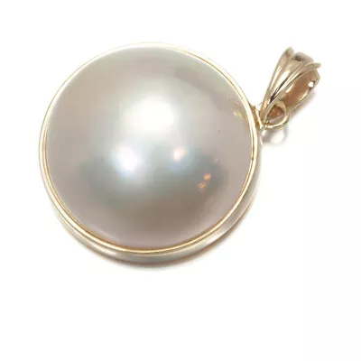 Auth TASAKI Pendant Mabe Pearl 15.5mm 14K 585 Yellow Gold  • $418.04