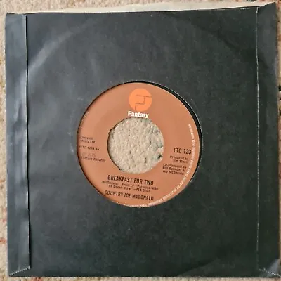 Country Joe McDonald Breakfast For Two 45rpm Vinyl Record • £5.99