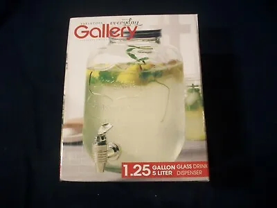 Ice Tea Lemonade Glass Beverage Dispenser Gallery Tabletops 1.25 Gallon New • $16.50