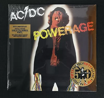 12   LP Gold Vinyl AC/Dc Powerage 50th Anniversary 180g Press - U66 • $94.09