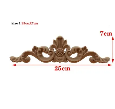 $10.99 • Buy 1x Shabby Chic Flourish Furniture Moulding Applique Carving Onlay Wooden Cabinet