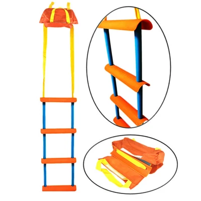 $39.99 • Buy Emergency Folding Ladder Boat Yacht Safety Boarding Ladder Storage Bag 5 Step