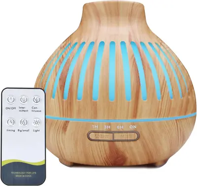 $33.67 • Buy Fantasyattics Humidifiers For Bedroom With Essential Oil Diffuser, Wood Grain Co