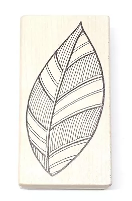 Striped Leaf Rubber Stamp By Magenta • $4.99