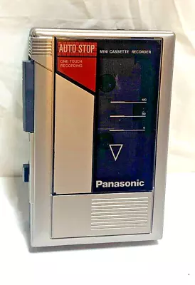 Vintage Panasonic RQ-345 One Touch Mini Cassette Recorder W/ Auto Stop ~ Tested • $12.99