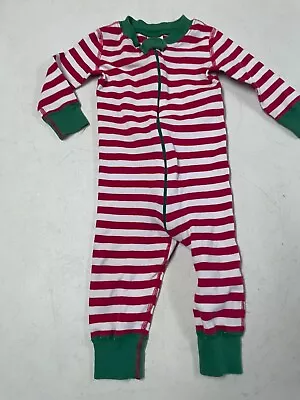 Hanna Andersson  Organic Cotton Red  Striped  Union Suit Pajamas  70  9 18  Ms • $12