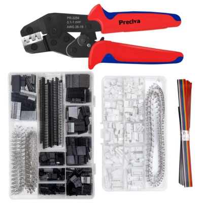 $59.59 • Buy Dupont Crimping Tool Ratchet AWG26-18 With Dupont Connectors & JST-XH Connectors