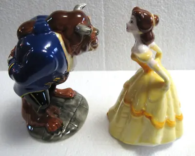 $35 • Buy Vintage Disney BELLE And Beauty Ceramic Figurines Beauty And The Beast Japan