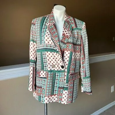 Zara Fluid Printed Blazer Multicolored | 1971/125 Size S Floral • $78