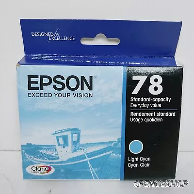 New *Deformed Box* Epson 78 Light Cyan Ink Cartridge Exp. 02/2024 • $12.75