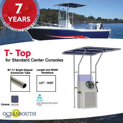 Oceansouth Boat T-top For Standard Center Console Boat Blue (Size 2) • $239.46