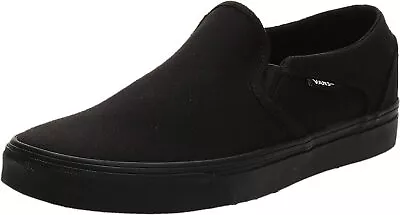 New Vans Women Asher Classic Low-Top Style Slip-On Trainers Black UK 4-8 • £34.99