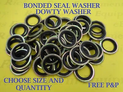Bonded Seal Washer Dowty Hydraulic Oil Fuel Etc 8mm To 24mm Metric Free P&p • £3.99