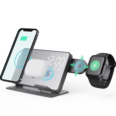 15W Fast Charging 4 In 1 Wireless Charger Dock For IPhone Apple Watch Samsung • $40.99