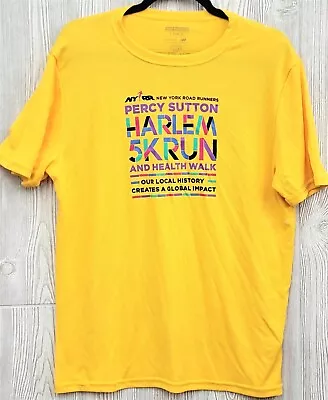 New Balance New York Road Runners Percy Sutton 5K Run Dry-Wik T-Shirt LG Yellow • $11.96