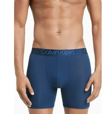 Calvin Klein Men's Ultra Soft Modern Modal Boxer Brief Underwear Blue Sz S • $7.99