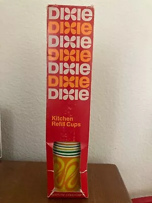 Vintage Dixie Refill Cups 5-oz Swirl Color And ‘Trivia Time’ Design Full Box • $0.99