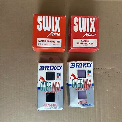 Vintage Snow Ski Wax Lot SWIX Alpine Racing & BRIKO OverWax Graphite/Sintex • $70.38
