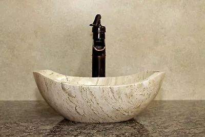Stone Sink Bathroom Vessel Sink Travertine Marble Sinks • $279