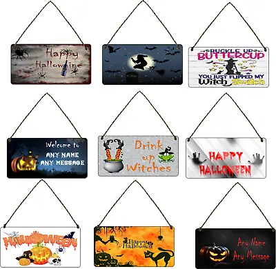 £4.96 • Buy Personalised Haunted Halloween Party Hanging Halloween  Plaque  Decorations Sign