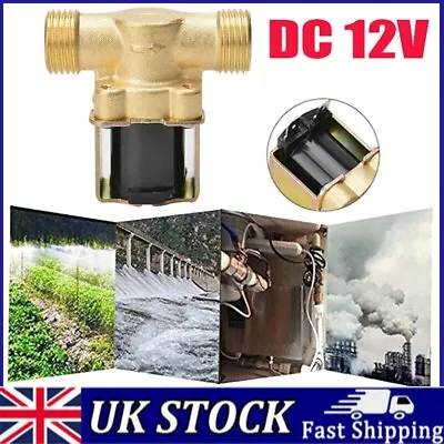 Brass Electric Solenoid Valve Switch Water Gas Air DC12V 1/2  Normally Closed • £7.25
