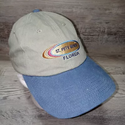 St. Pete Beach Florida Hat Mens O/s Strapback Adjustable Blue Green Yacht Club • $9.09