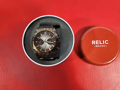 Relic Brand Watch Men 44mm Metallic Brown Chronograph Date 50M 66049 • $35.88