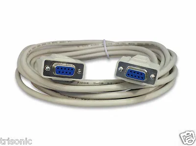 RS232 DB9 9 Pin Serial Port Cable F To F Straight & Null Modem Update Cable 6 Ft • $7.77