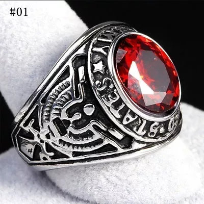  Luxury Men Stainless Steel 316L Ring United States US Army Military Ring Gifts • $3.19