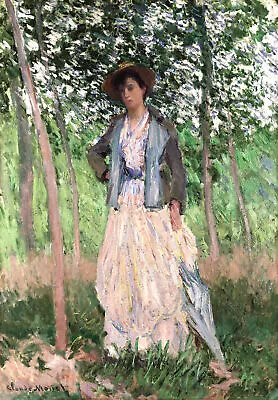 The Stroller (1887) By Claude Monet Canvas Giclee Print 20  X 29  • $42.99