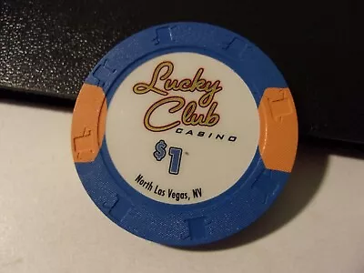 LUCKY NEVADA CLUB CASINO $1 Hotel Casino Gaming Poker Chip - Las Vegas NV • $0.99