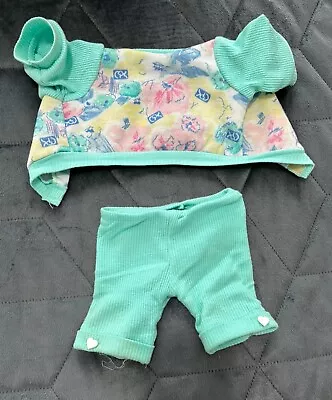 Vintage 1985 CABBAGE PATCH KIDS Green Top Shirt And Pants Used Well Loved • $8