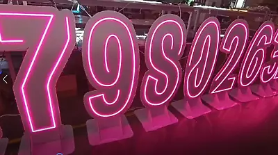 Custom Made Large Big 4ft Led Light Up Neon Glow Birthday Party Numbers Marquee • £250