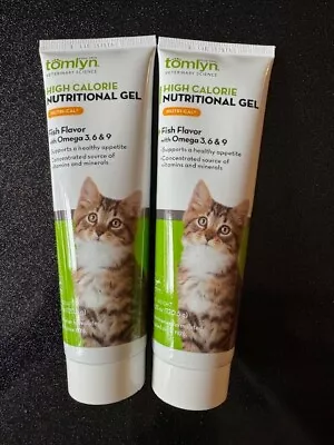 LOT OF 2 Tomlyn HIGH CALORIE NUTRITIONAL Gel Kittens 4.25/9.5 Oz FISH OMEGA • $27.99