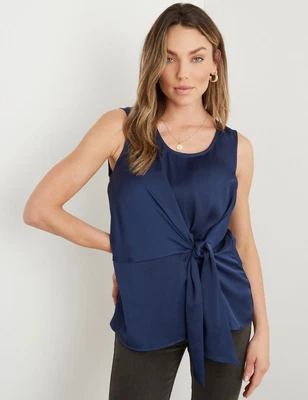 $23.67 • Buy Rockmans Sleeveless Tie Front Woven Top Womens Clothing  Tops Tunic