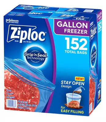 Ziploc Seal Top Freezer Bag Gallon 38-count 4-pack Kitchen Food Storage USA • £32.30