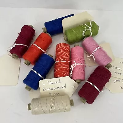 Vintage Lot Of 10 Embroidery Needlepoint Thread Spools Perle Cotton Floss • $22.47