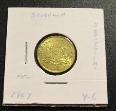 Somalia 1967 5 Centesimi Unc Coin • $4.99