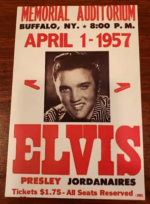 Elvis Presley 4 X6  Reproduction April 1 1957 Concert Mini Poster Postcard 0040 • $4.63