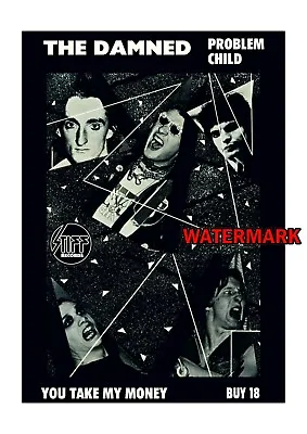 The Damned Poster Print - A3 - Problem Child - Punk Rock - Punk 1977. • £8.50