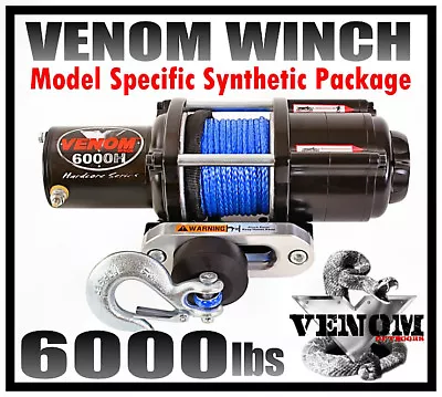 6000lb Venom Utv Winch 14-24 Polaris Rzr/rzr 4/general 900/1000/turbo Rxr Razor • $319.99