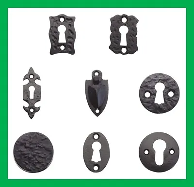 £2.60 • Buy Cast Iron Black Antique Standard Door Key Hole Escutcheon Traditional Lock Cover