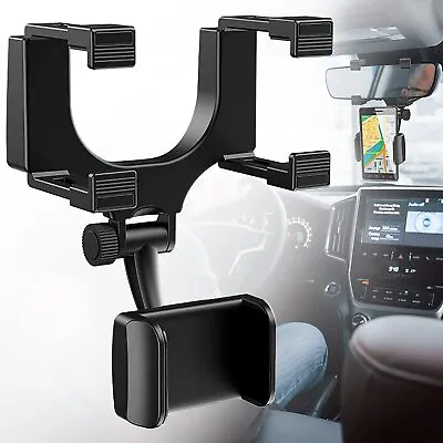 360° Car Phone Holder Rotatable And Retractable Rearview Mirror Mount Universal • $4.13