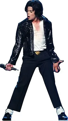 Michael Jackson With Mic - 70 Tall Life Size Cardboard Cutout Standee • $44.95